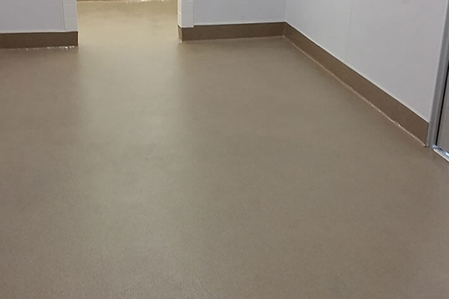 This image shows a brown epoxy floor.